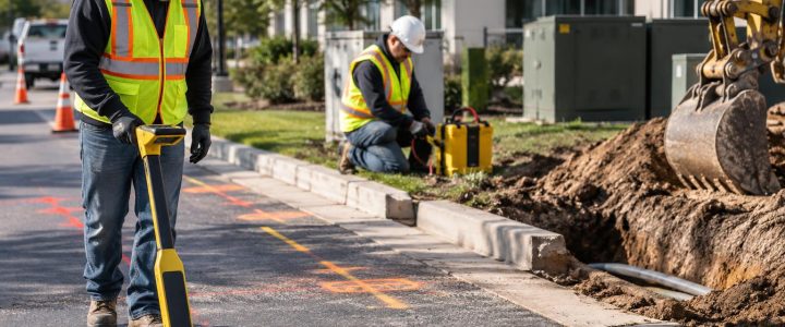 811 Marks vs. Private Utility Locating Before Excavation: Where EM Locating Fits